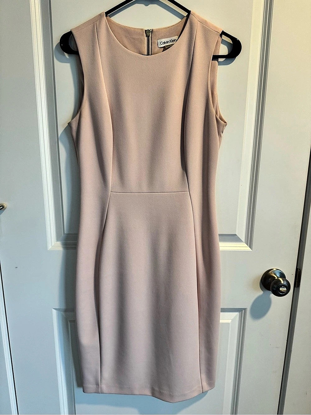 Calvin Klein Sleeveless Scuba Crepe Sheath Dress Mini Dress Pink Size 6